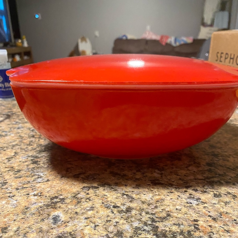 Vintage Red Pyrex Serving dish with lid
